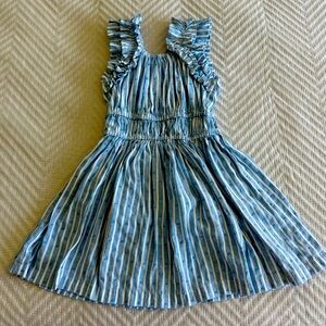 Habitual Girls Ruffle Smock Stripe Dress, 5/6